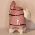 Kot ceramiczny  pękaty różowy