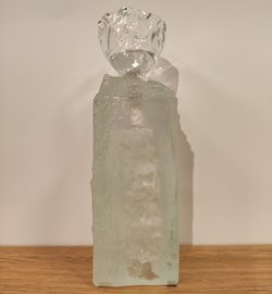 ŚWIECZNIK słupek przeżroczysty niski