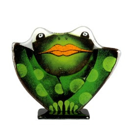 ŻABA szklana zielona niska