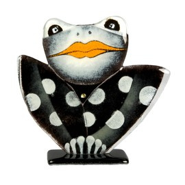 ŻABA szklana grafitowa średnia