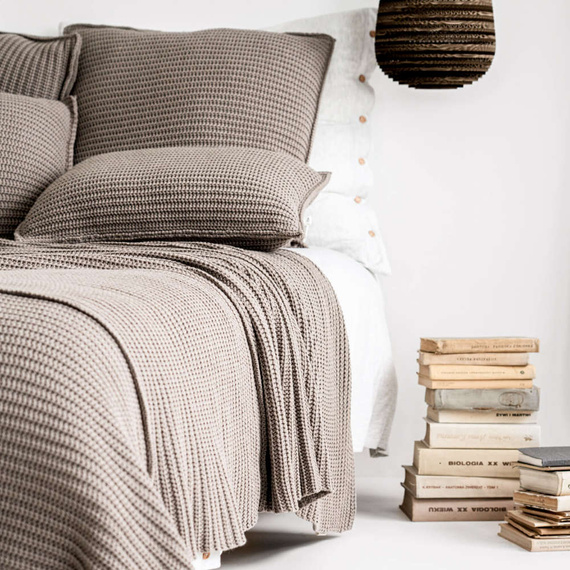 Poszewka MOYHA Przytulna bezowa prostokątna