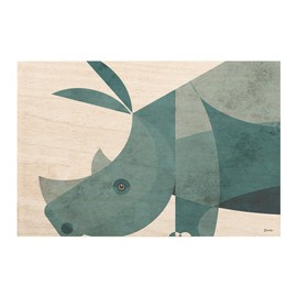 Drewniany obrazek NOSOROŻEC