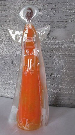 ANIOŁ szklany pomarańczowy ŁośDESIGN
