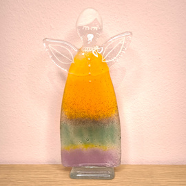 ANIOŁEK szklany wielokolorowy