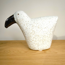 TUKAN ceramiczny biały średni