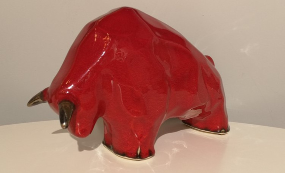 BYK ceramiczny kanciasty średni czerwony