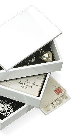 Pudełko na biżuterię UMBRA Spindle box białe