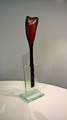 KWIAT szklany tulipan czerwony średni