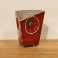 SOWA ceramiczna czerwona mała