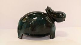 HIPOPOTAM ceramiczny turkusowy