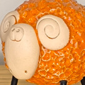 BARANEK ceramiczny KULKA pomarańczowy mały
