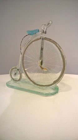 ROWER szklany bicykl bezbarwny