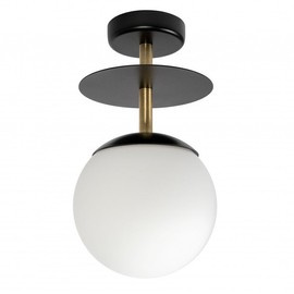 Lampa przysufitowa PLAAT B czarna-mosiądz