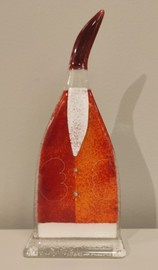 MIKOŁAJ szklany czerwony mały