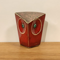 SOWA ceramiczna czerwona mała