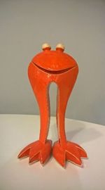 ŻABA ceramiczna pomarańczowa wysoka