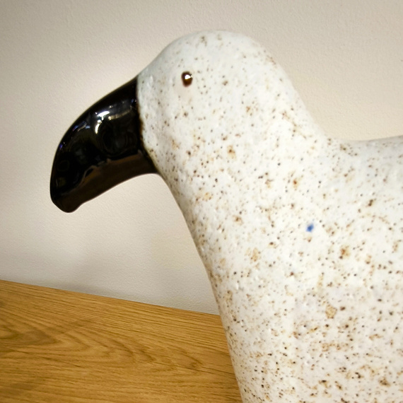 TUKAN ceramiczny biały średni