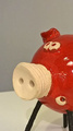 Świńka ceramiczna czerwona