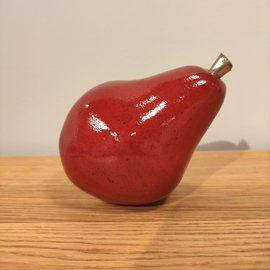 GRUSZKA ceramiczna czerwona
