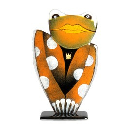 ŻABA szklana pomarańczowa wysoka