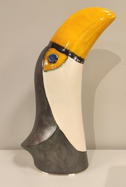 TUKAN ceramiczny żółty duzy