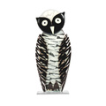 SOWA szklana biało-czarna duża