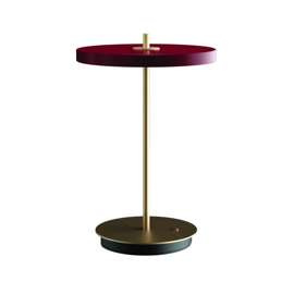 LAMPA stołowa ASTERIA bordowa bezprzewodowa