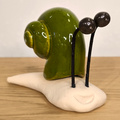 Ślimak ceramiczny zielony