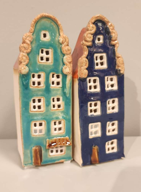 KAMIENICZKA ceramiczna granatowa