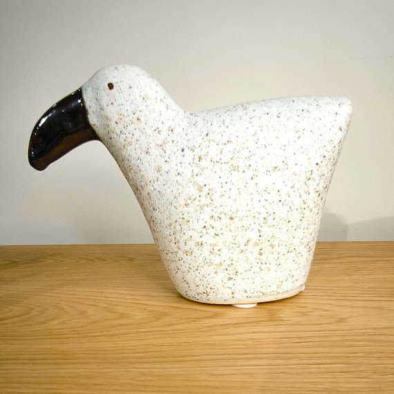 TUKAN ceramiczny biały średni