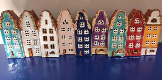 KAMIENICZKA ceramiczna granatowa