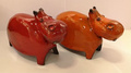  HIPOPOTAM ceramiczny pomarańczowy