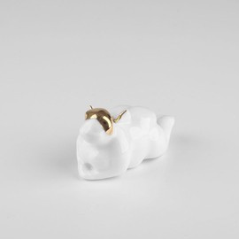 ANIOŁEK ceramiczny leżacy PANGZI biały