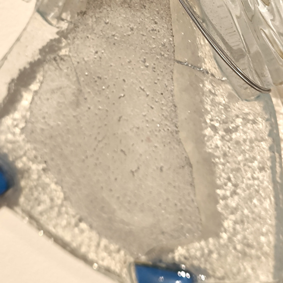 ANIOŁ szklany niebieskie nogi wiszący ŁośDESIGN