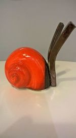 Ślimak ceramiczny mały pomarańczowy