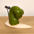 Ślimak ceramiczny zielony