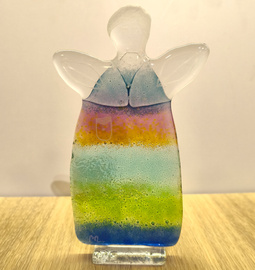 ANIOŁEK szklany wielokolorowy 2