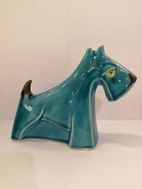 PIES ceramiczny sznaucer turkusowy