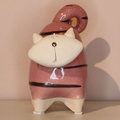 Kot ceramiczny  pękaty różowy