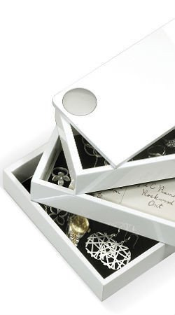 Pudełko na biżuterię UMBRA Spindle box białe