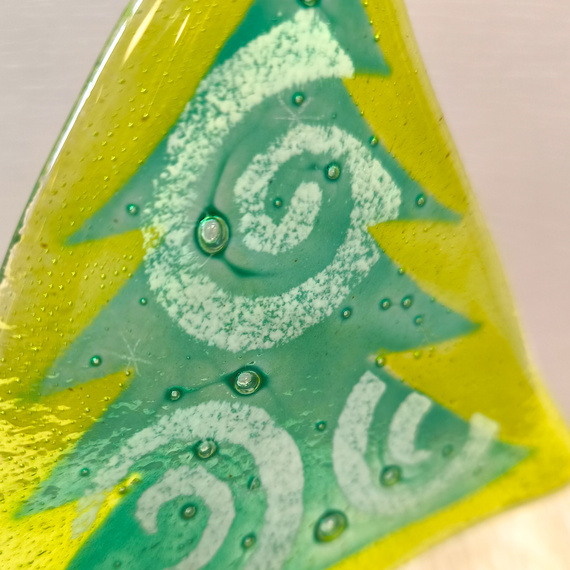 CHOINKA zielona szklana mini