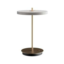 LAMPA stołowa ASTERIA jasnoszara bezprzewodowa