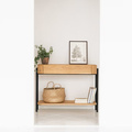 Konsola ARCO z szufladą i półką dębową