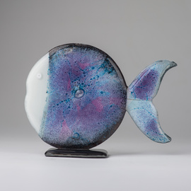 Ryba szklana FISH fioletowa