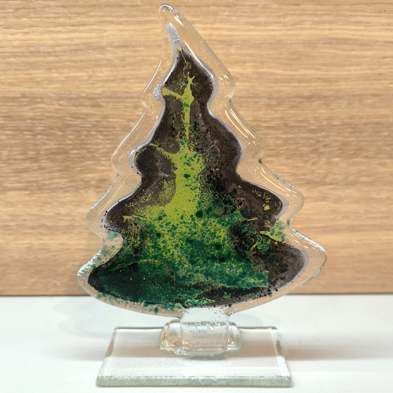 CHOINKA zielona szklana