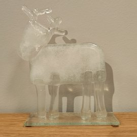 RENIFER szklany biały