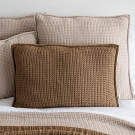 Poszewka z wełny brązowa prostokątna