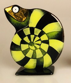 KAMELEON szklany zielony duży