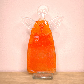 ANIOŁEK szklany czerwony