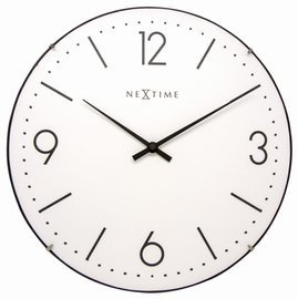 Zegar NexTime Basic Dome biały
